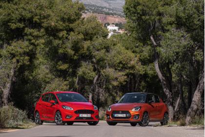 Suzuki Swift Sport Hybrid 129Ps vs Ford Fiesta ST-Line mHEV 155Ps